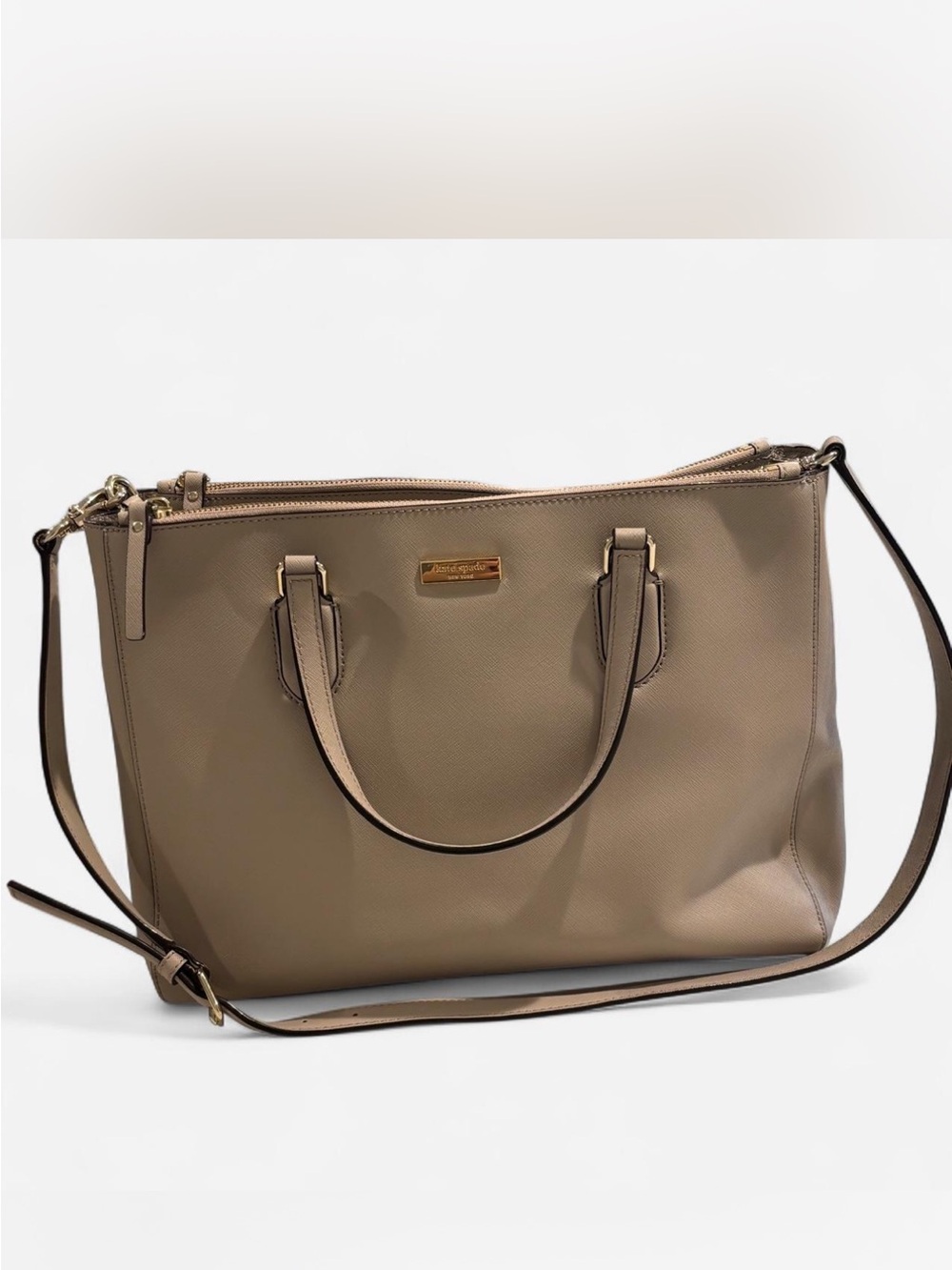 Kate Spade Laurel Way Leighann Saffiano Leather Satchel Bag with Strap